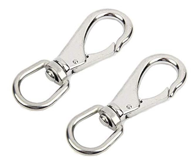 Health Life Stainless Steel Set of Eye Rotating Twist Rotating Stainless Steel Stainless 6mm Swivel, 2, Swivel, Snap, Ring, Keychain, Carabiner, Snap,