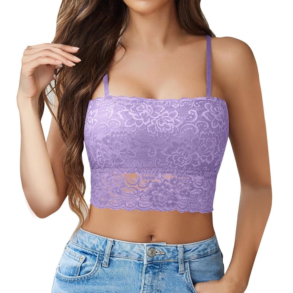 Lace Lingerie Women's Tank Top Sexy Lace Square Top