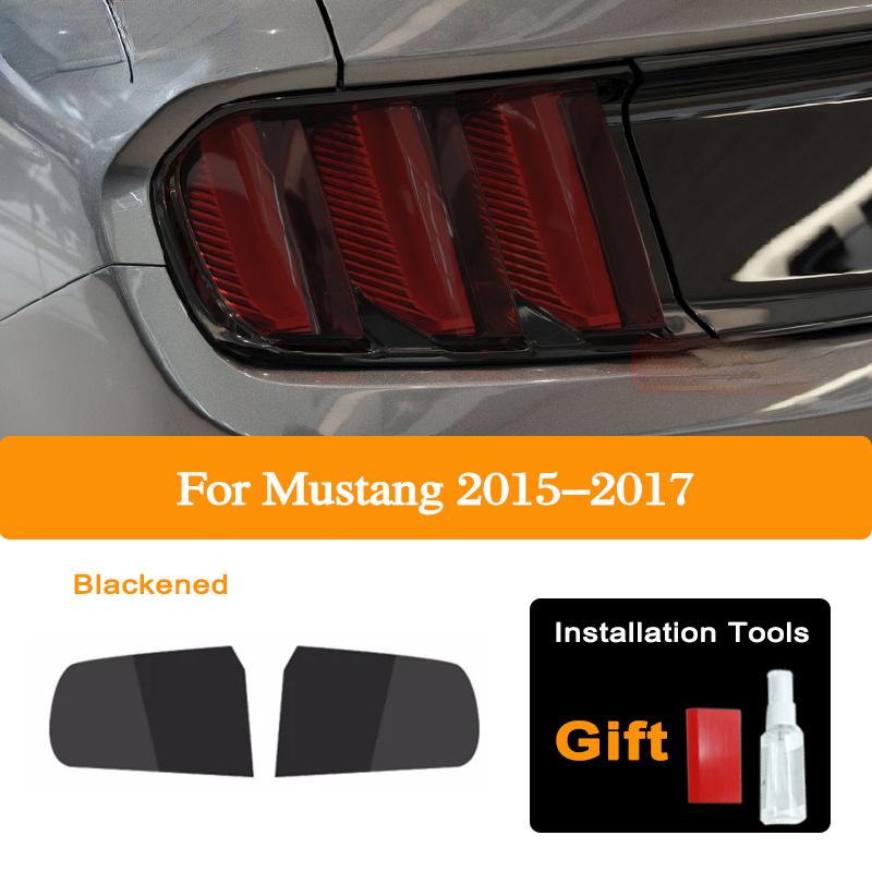 Car Headlight Protective Film For Ford Mustang 2015-Present Shelby GT500 Taillight Tint Black Transparent TPU Sticker Accessorie