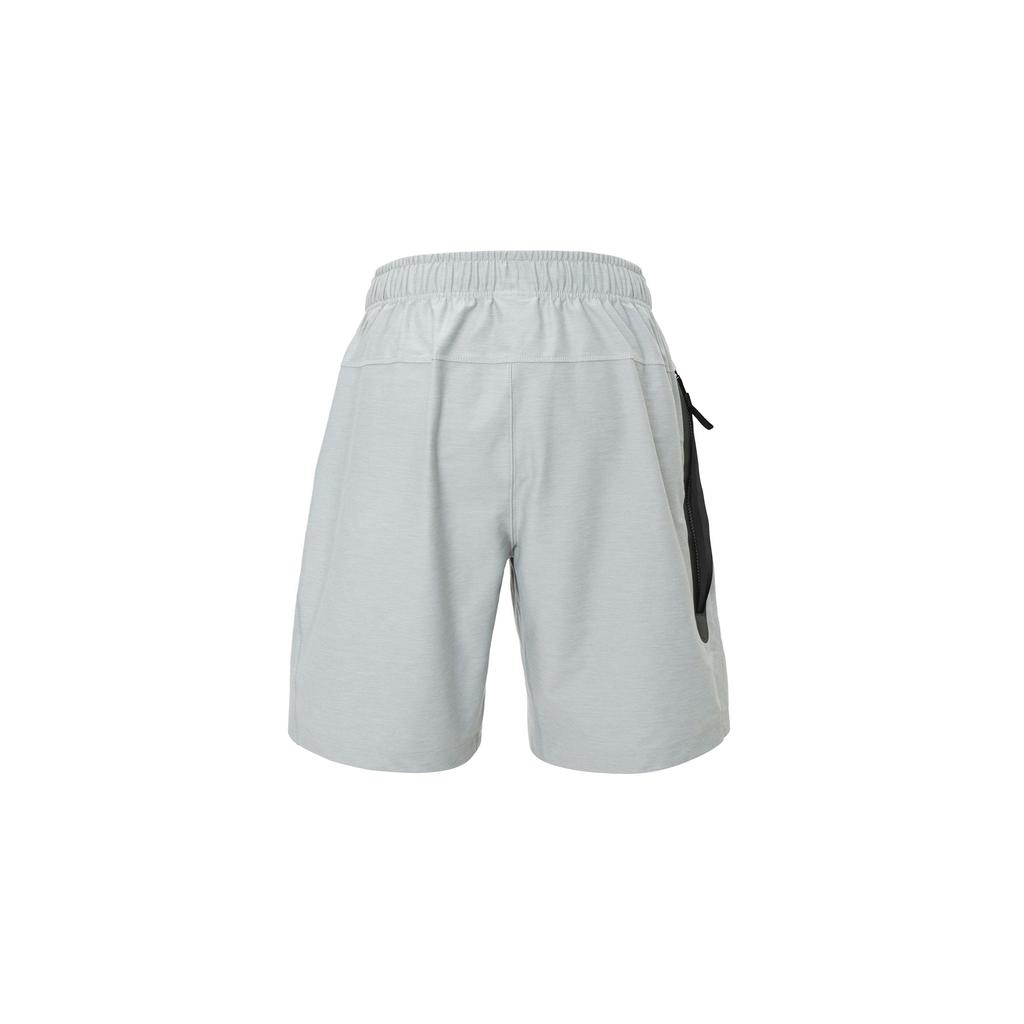 Nike Sportswear Tech Pack Logo Fitted Mid-Rise Elastic Shorts Men Bottoms Phantom-Grey CZ9573-019