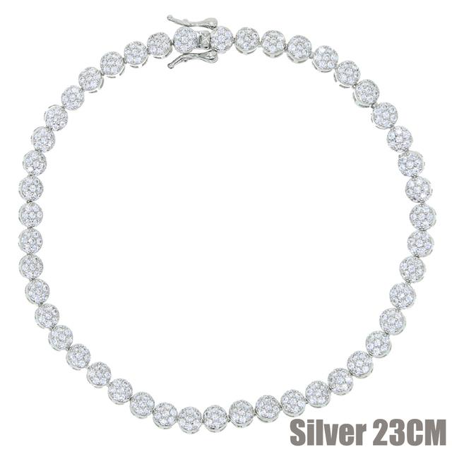 Silberfarben Funkelndes 5a Cz Charm Fußkettchen Runder Zirkon 5mm Tennis Kette Fußkettchen Ice Out Bling Cz Hip Hop Mode Damenschmuck