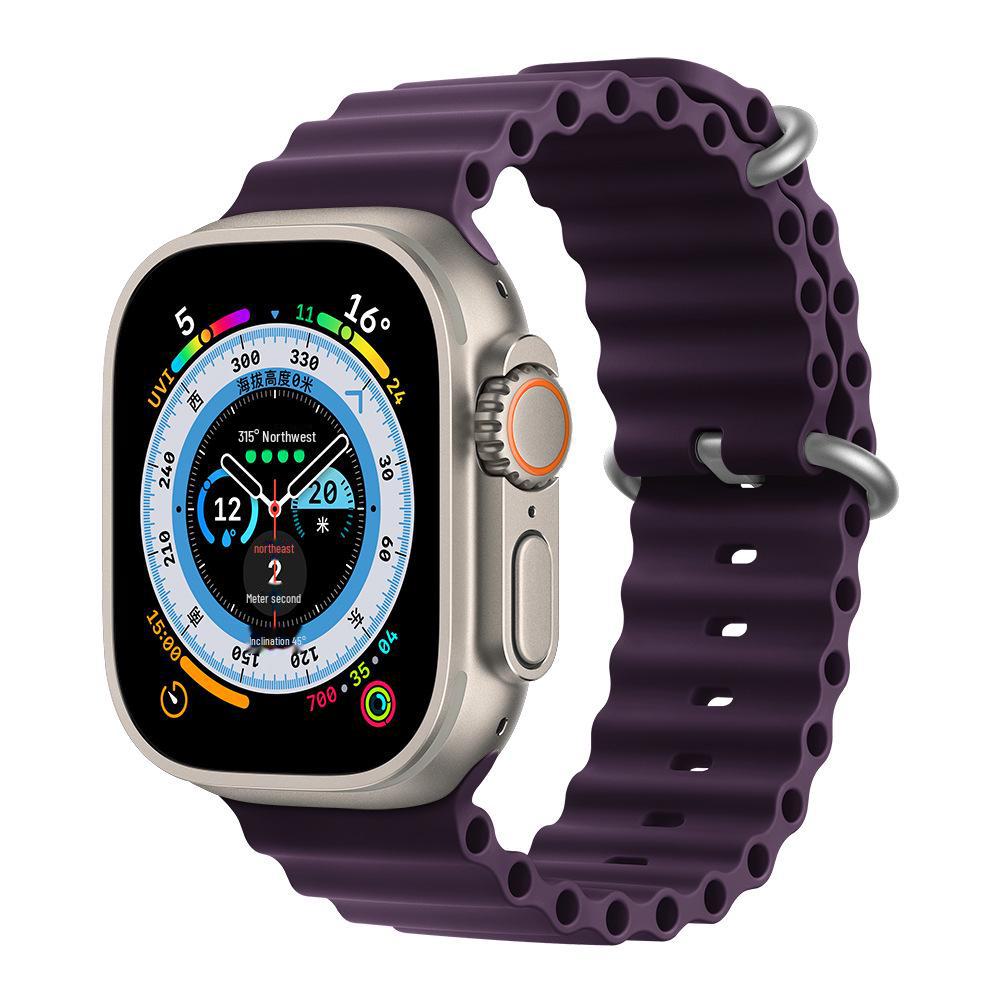 Ремешок из двухцветного силикона Apple Marine для часов 8/7/SE/Ultra Sports