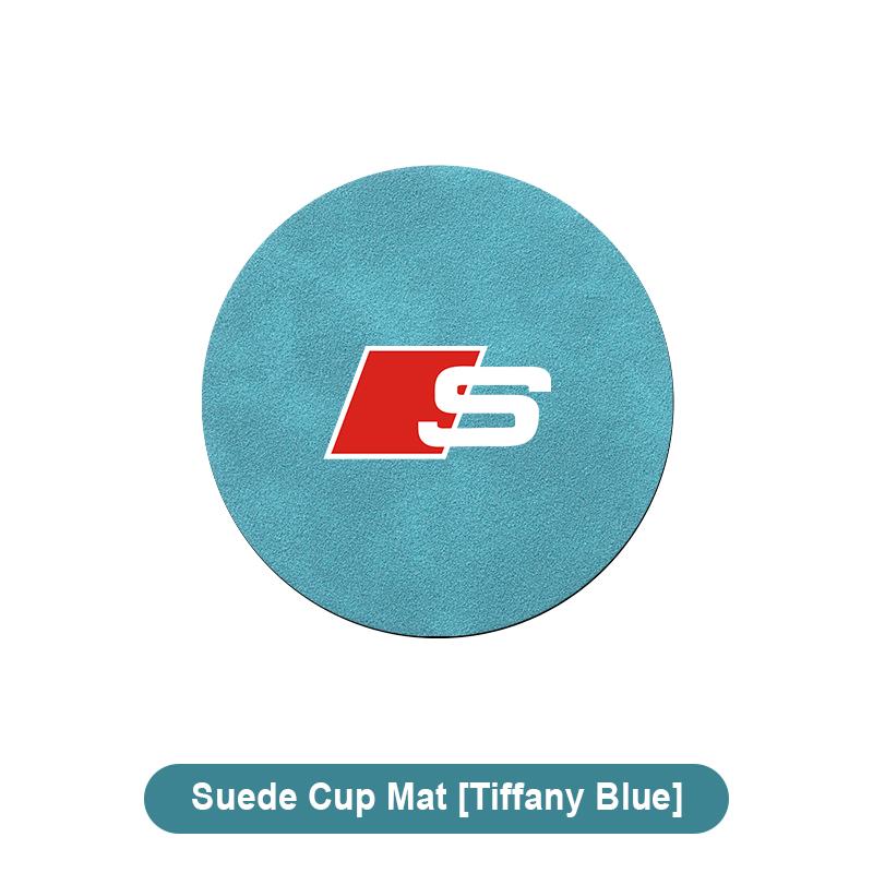 1pcs Suede Car Coaster Mat Water Cup Slots Non-Slip Pad for Audi C5 C6 C7 A4 B6 B8 B7 A6 A3 A5 Q3 Q5 Q7 8P  S3 S5 S1 S4 S2 RS3 RS4 RS5 RS6 RS8