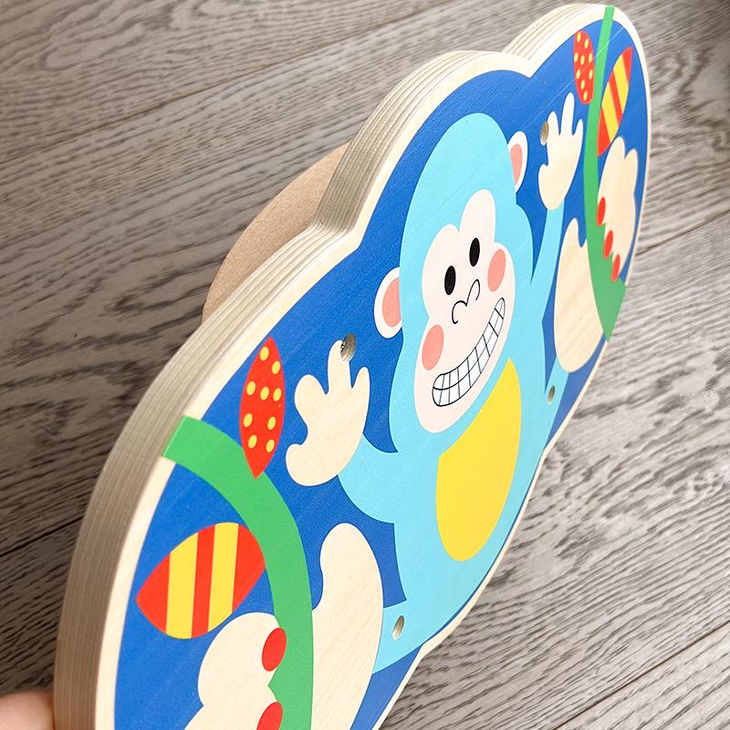 Children's Wooden Balance Board: Early Education Puzzle for Sensory and Focus Training.