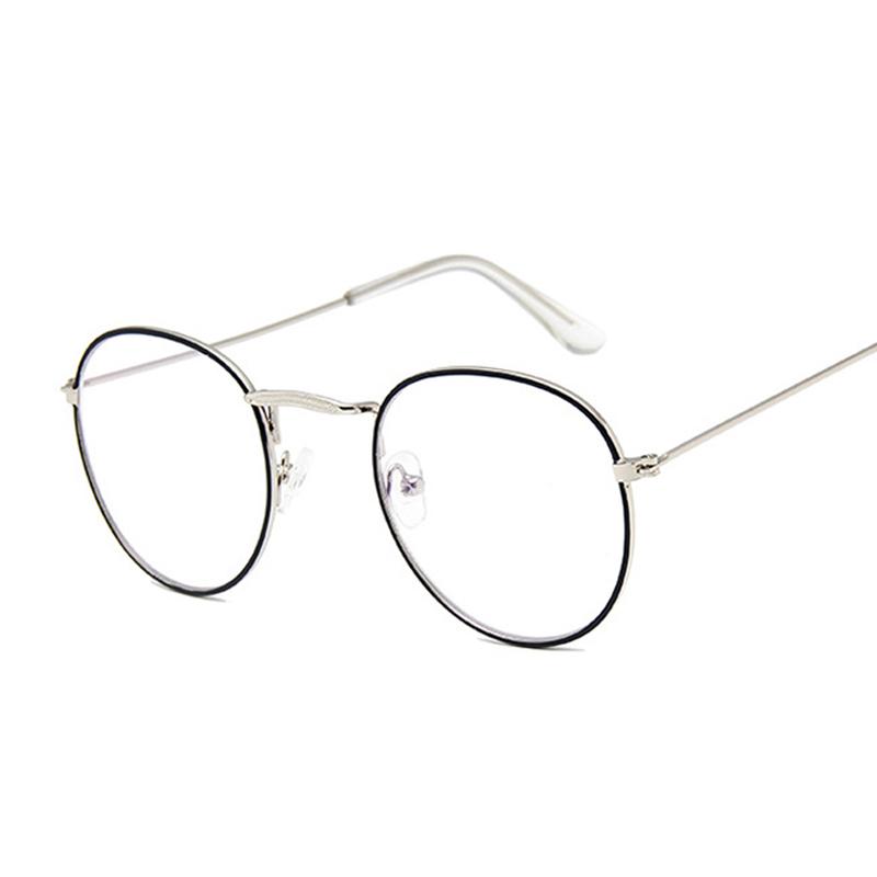 Vintage Round Glasses Clear Lens Fashion Gold Round Metal Frame Glasses Optical Men ladies Eyeglass Frame Fake Glasses