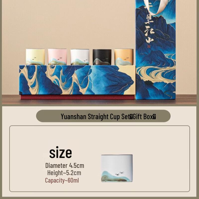 Palace Museum Landscape Ceramic Teacup Set