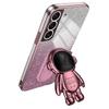 For Samsung Galaxy S22 5G PC+TPU Cell Phone Case Astronaut Kickstand Cover