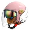 Lightweight Vintage Motorcycle Helmet With Dual Visor Motorbike Riding 3/4 Open Half Helmet Retro Casco Moto 3C & Dot