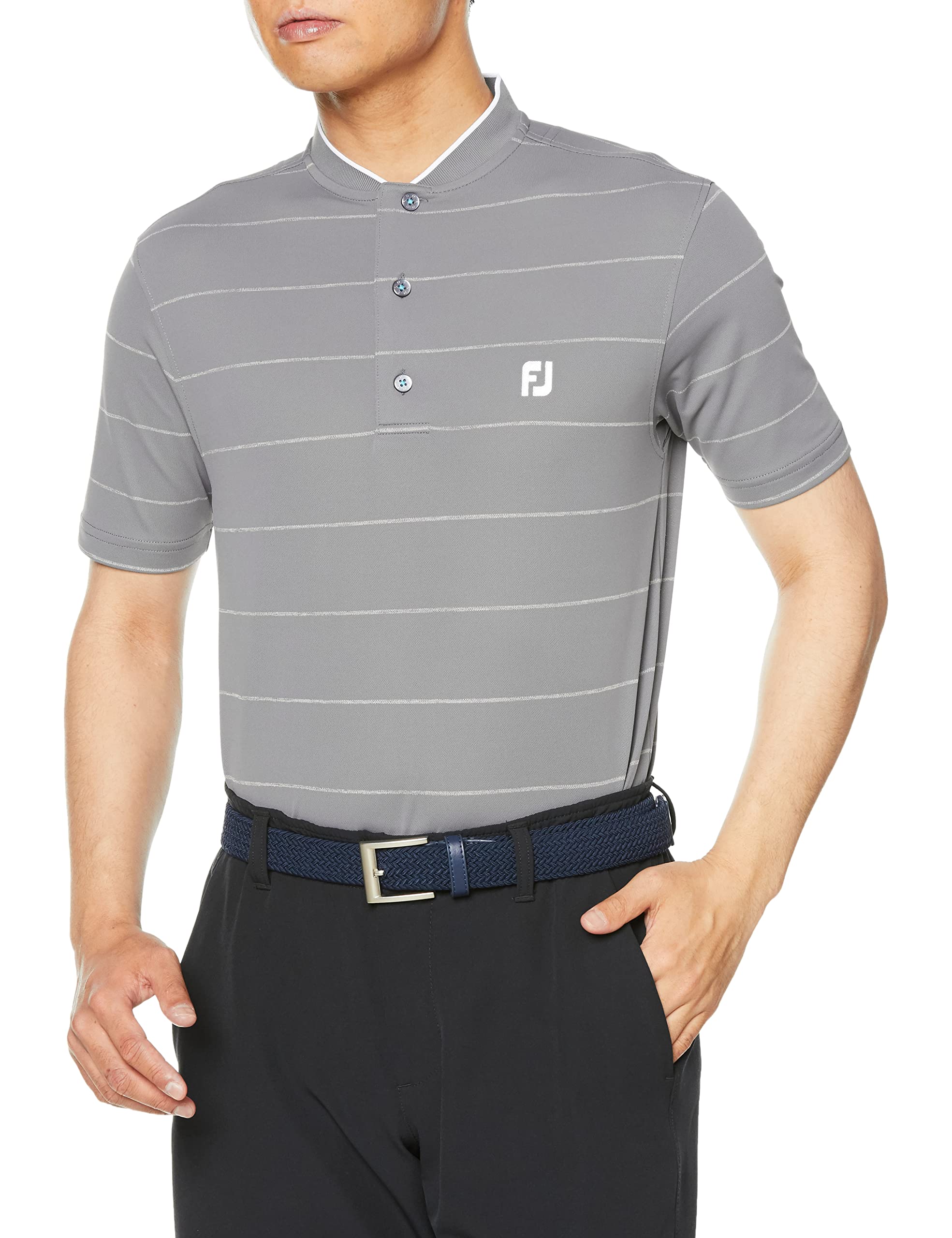 

Рубашка с коротким рукавом FootJoy Modern Classic Chalk Stripe с плетеным воротником, Лава, Мужская XXL, 80453-XXL