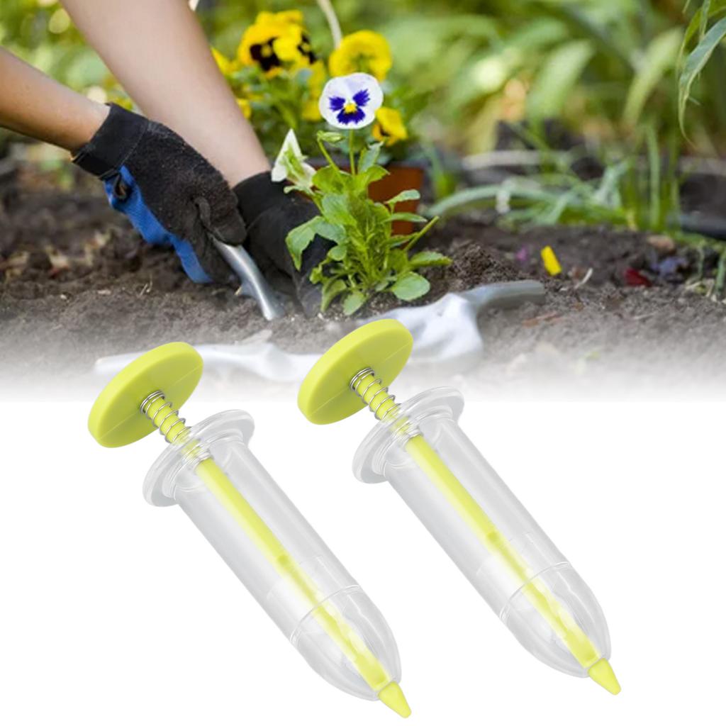 2 pezzi Distributore di Semi per Semina Seminatrice Piccola Spargisemi Manuale Piantatrice di Semi Attrezzo da Giardinaggio