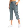 Dames Cargo Capris Met 6 Zakken Lichtgewicht Snel Droog Buiten Reizen Casual Comfortabele Zomerbroek