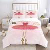 Cartoon Ballet Girl 3D Printed Bedding Set Duvet Covers Pillowcases Comforter Bedding Set Bedclothes Duvet Cover