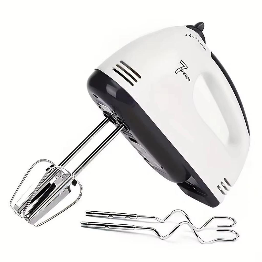 Handheld electric egg beater, household automatic mixer, egg white and cream beater, mini 7-speed white EU/US plug