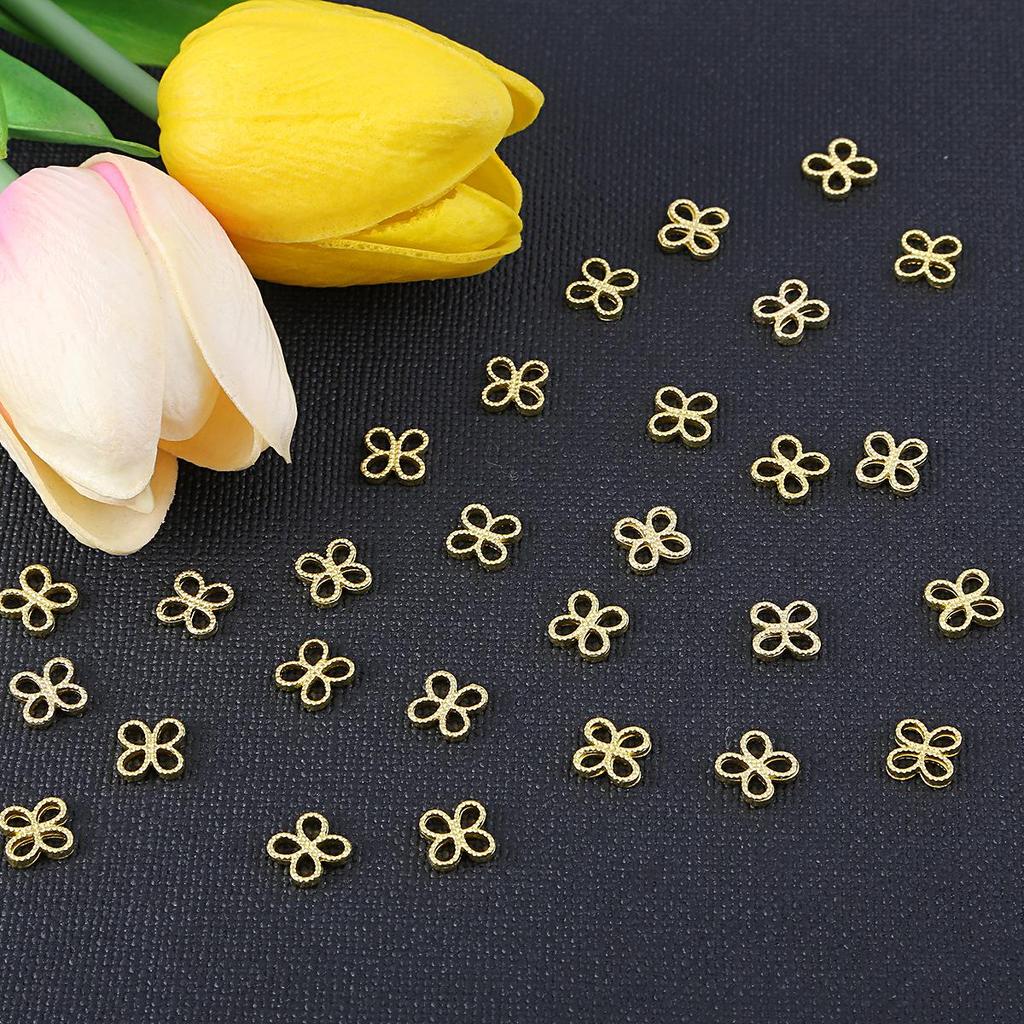 DIY Ancient Style Copper Hairpin with Clover & Flower Pendant Accessories