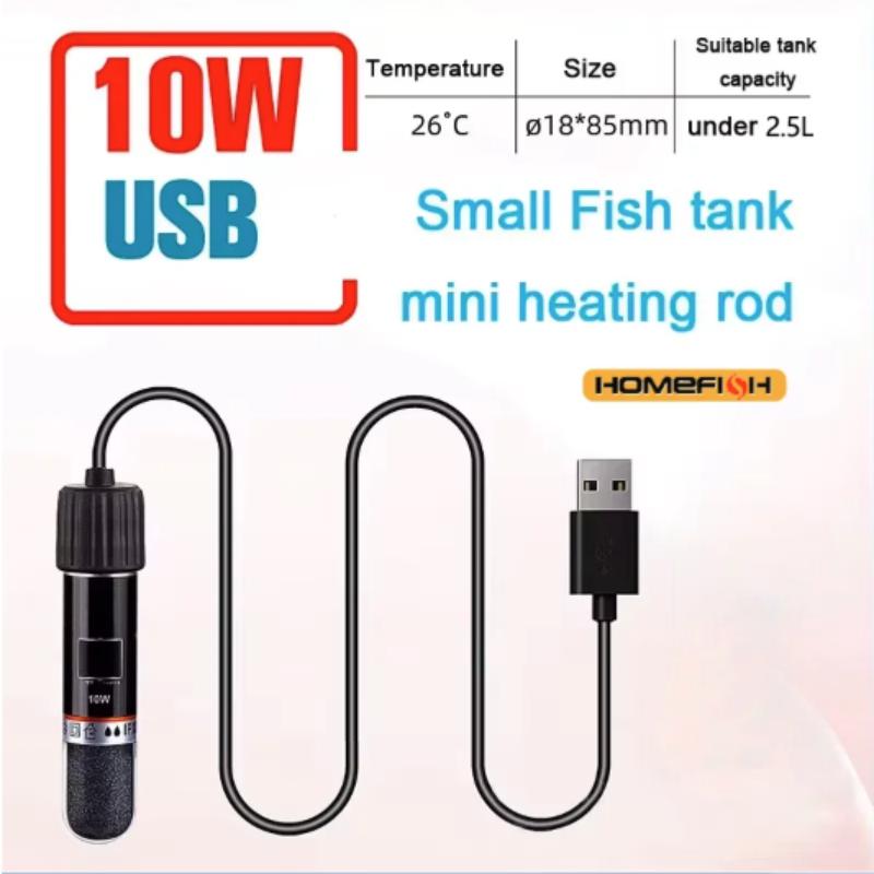 USB Mini Tauchheizstab für Aquarium 26°C Konstanttemperatur Thermostat Heizung für Kleinfischbecken Unterwasser