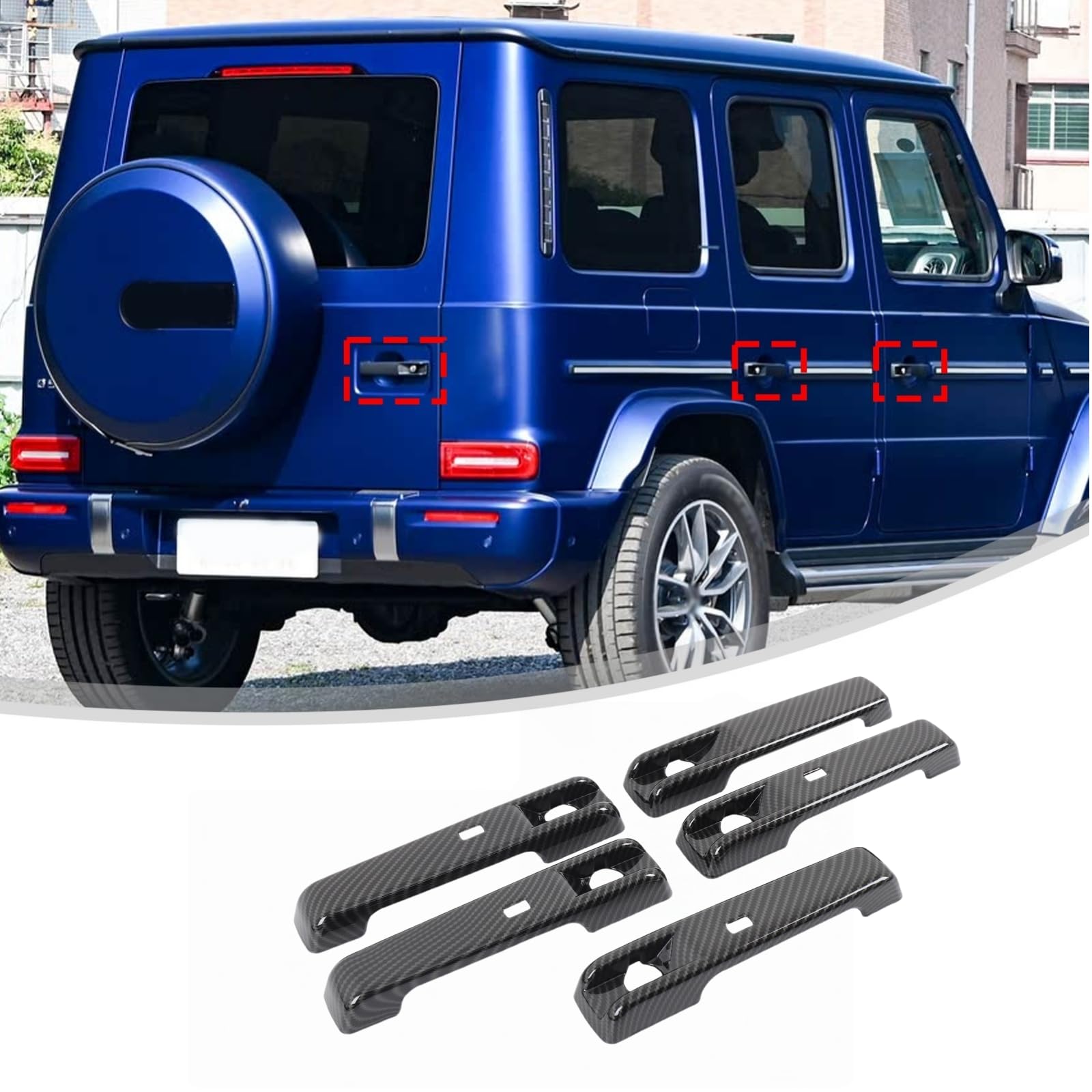 Car Door Handle Protector Exterior Door Handle Door Handle Exterior Car Set Fiber Mercedes-Benz G-Class (2025-Present) Panels, Covers, Stickers,