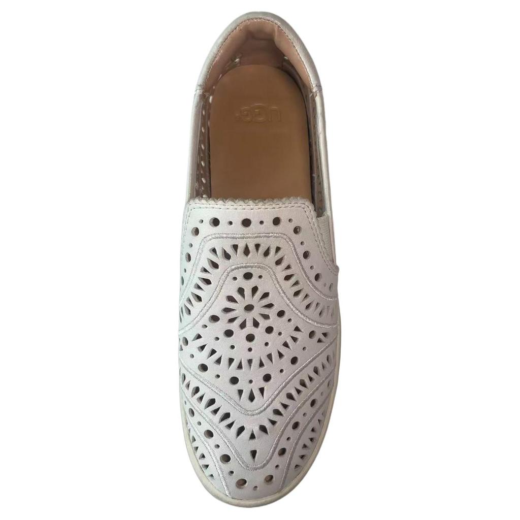 UGG Cas Perf Cow Suede Casual Shoes Women's White 1020093-WHT