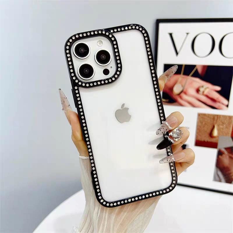 Diamond Shell Simple Ins Wind Suitable for Apple 16PROMAX Internet Celebrity Apple 15PRO All-inclusive Anti-drop Mobile Phone Case