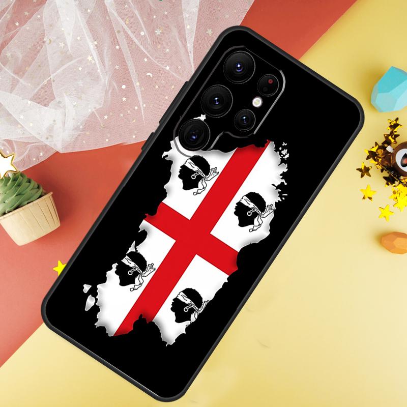 Flagge von Sardinien Handyhülle Für Samsung Galaxy S26 S25 Ultra S23 FE S21 S20 S22 S24 Ultra S10 Plus Hülle Coque