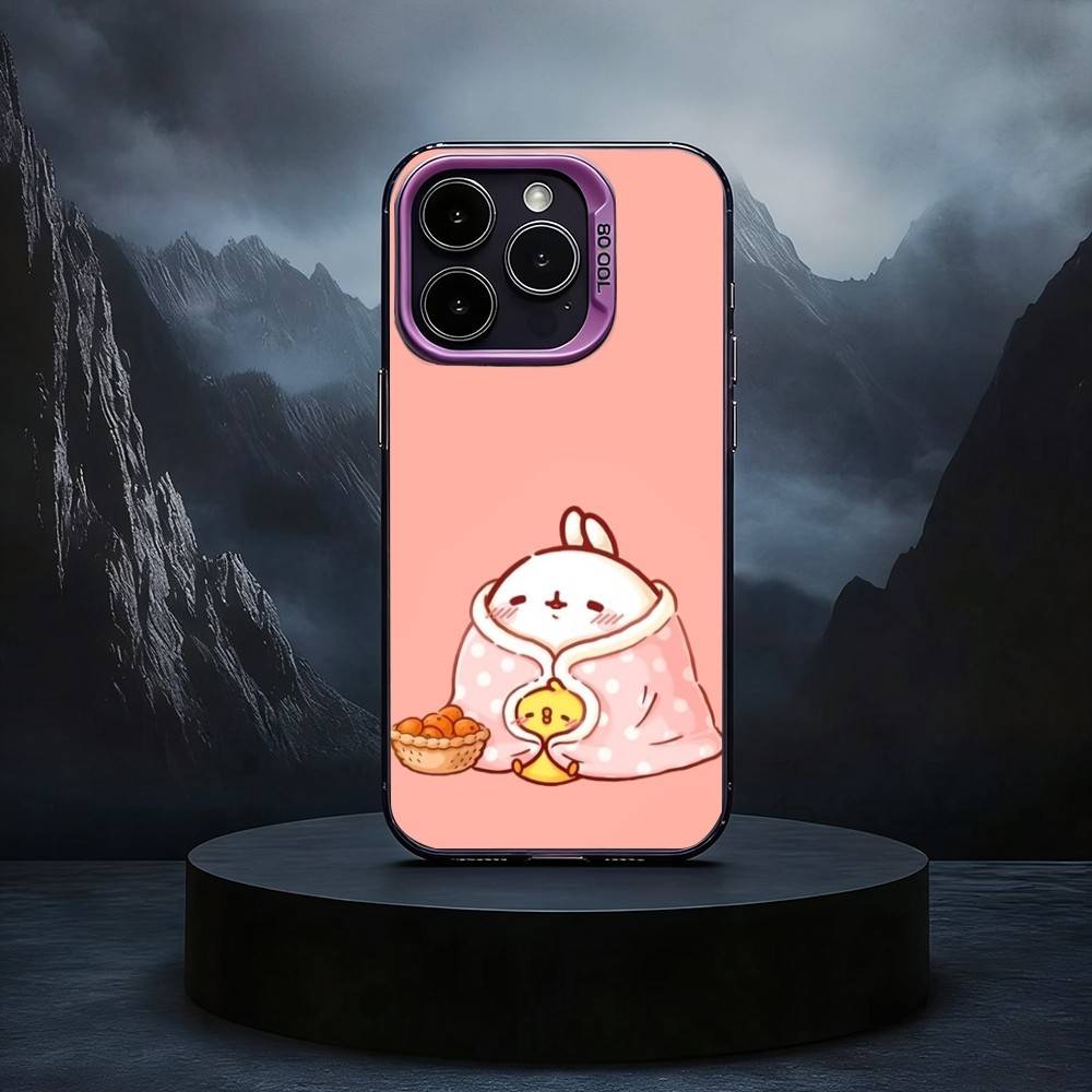 Cute Cartoon M-Molang Black Candy silver phone case Phone Case For iPhone17,16,15,14,13,12,11 Plus,Pro Max
