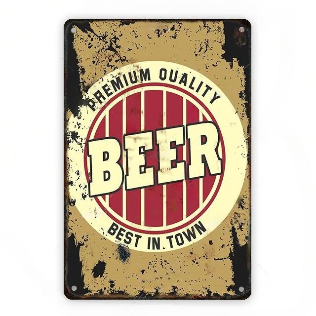 Cold Beer Posters Vintage Metal Tin Signs Drink Retro Bar Club Pub Restaurant Wall Art Decoration Plate