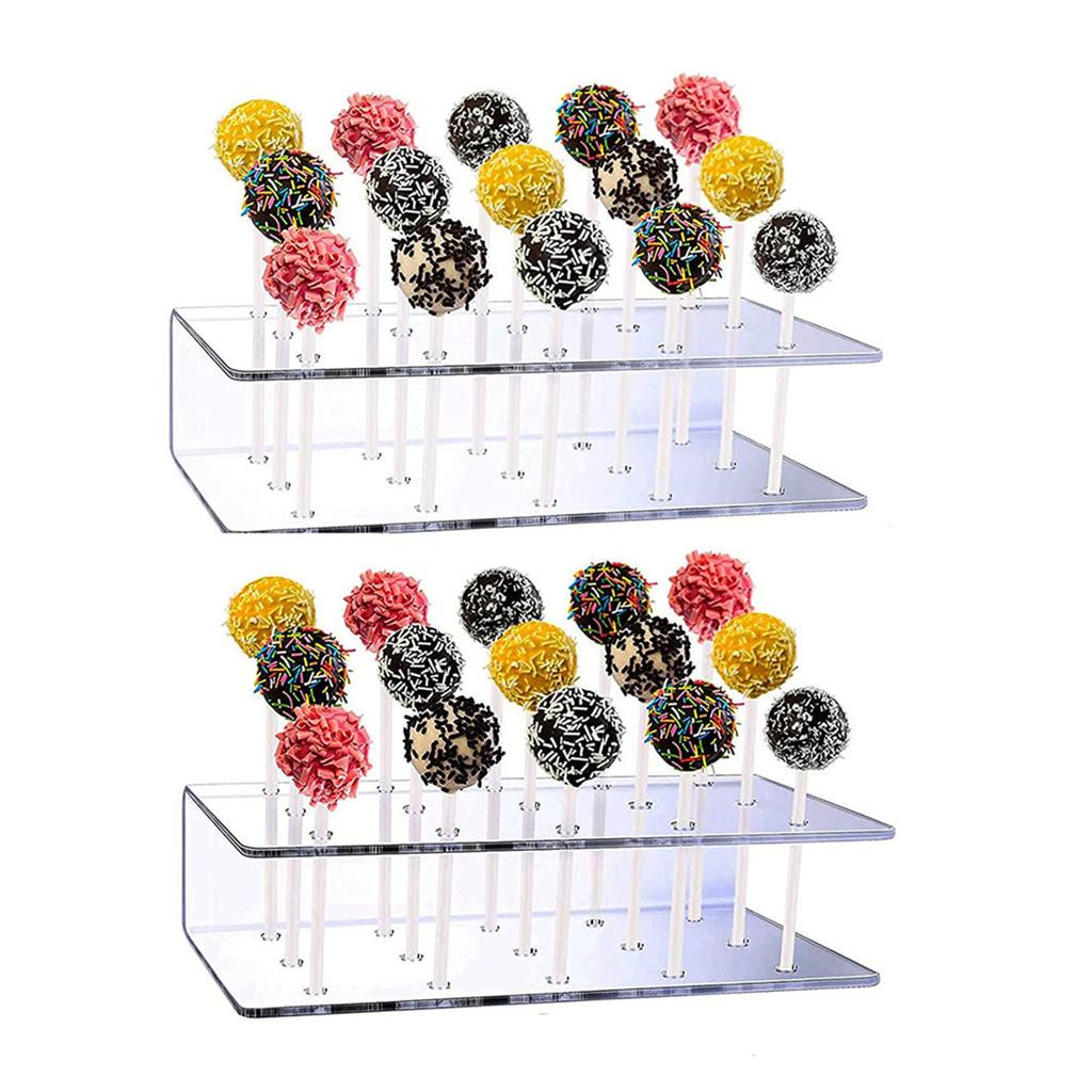 Acrylic Lollipop Rack 15 Hole Transparent Candy Rack Display Lollipop Display Rack for Wedding Birthday Party