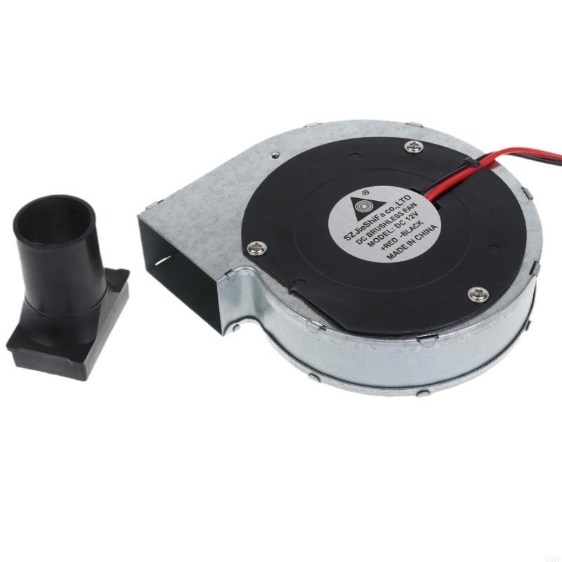 11028 100V 220V BBQ Fan DC12V 2A Large Air 5000RPM Adjustable Speed Cooking Blower with Air Duct 110x110x28mm