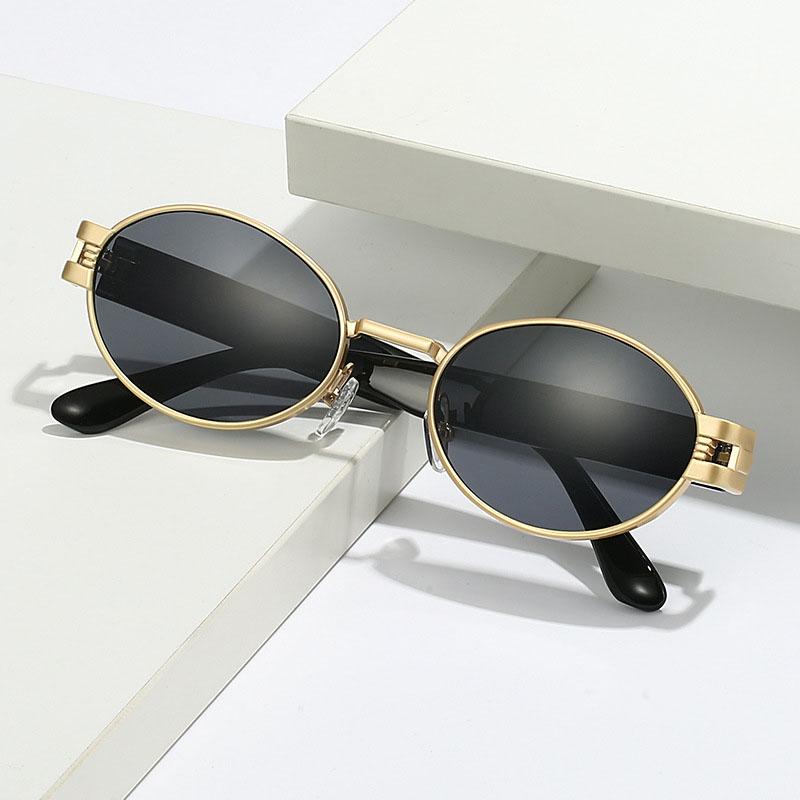 European American Stylish Sunglass Women Oval Shape Anti-glare Sun Glasses for Women Driving Fishing Men Sunglass