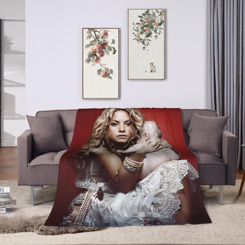 Coperta Shakira Qualità Morbida Cantante Pop Coperta da Lancio Inverno Viaggio Ufficio Divano Sedia Fantasia Copriletto