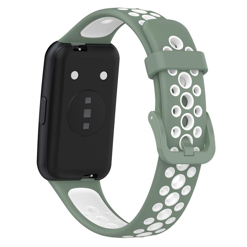 Zweifarbiges Uhrenarmband, weich, atmungsaktiv, Kontrastfarbe, Ersatzarmband, kompatibel mit Huawei