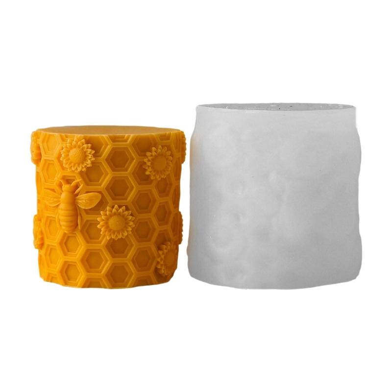 High Temperatures Resistant Silicone Candle Mould for Honeycombs Candle and Soap Making With Realistic Texture