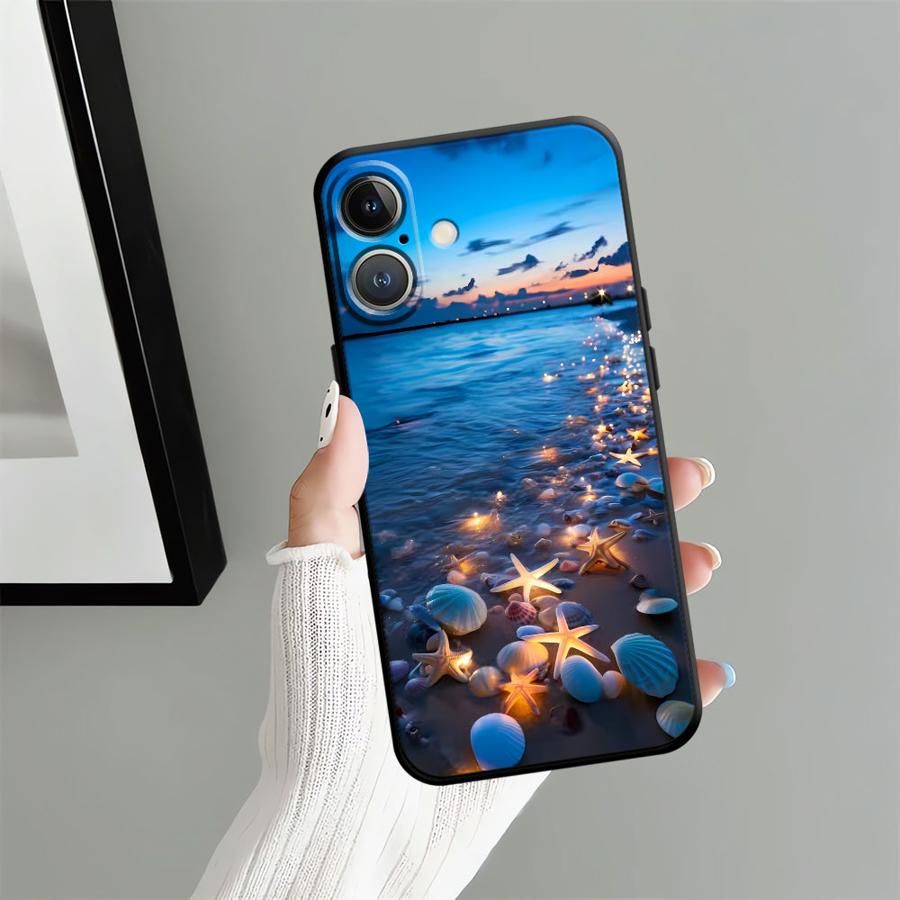Phone Case for Apple iPhone 13 17 Pro Max 12 14 11 Air 16 15 Pro 7 8 XR XS MAX Funda Phone Cover Ocean Scenery Pattern