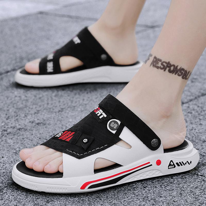 Fashion CYYTL Sandals For Men Slippers Leather Casual Outdoor Beach Slides 2024 Summer Male Shoes 2 Wear Flip-Flops Walking Fisherman