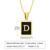 Letter Initial Pendant Necklace Women Stainless Steel Jewelry Alphabet Collar Birthday Party Mom Girlfriend Valentine's Day Gift