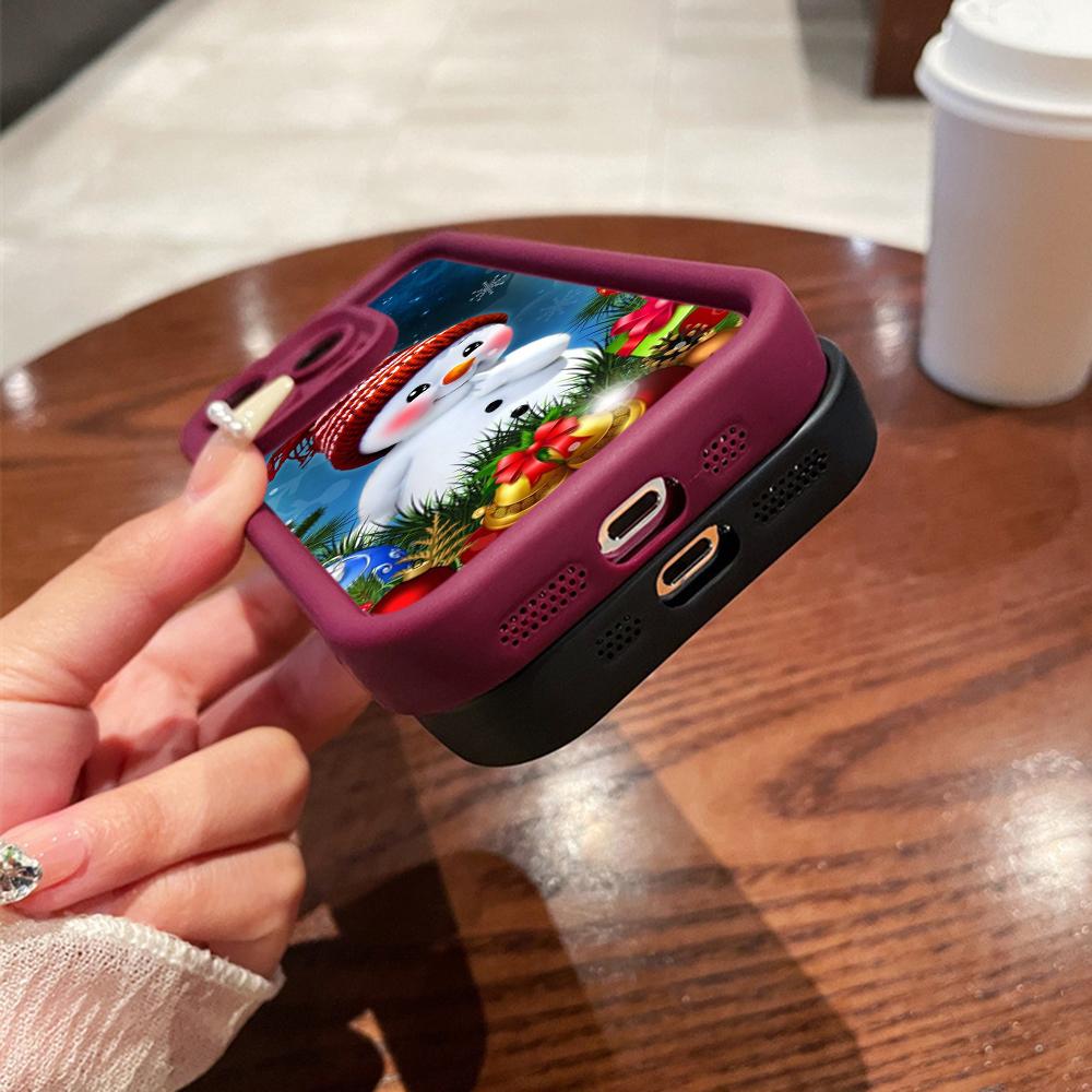 Sky Eye Ladder Soft Case for Samsung A06 A15 A25 A35 A55 A14 A24 A34 S23 S24 FE All Samsung Models Phone Cases Cover NY42 Merry Christmas Bear Deer