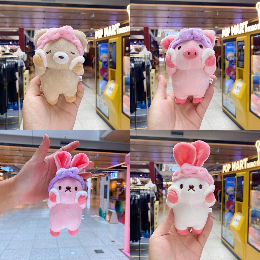 Creative Plush Face Washing Pig Keychain With Soft Cotton For Kids And Collectors