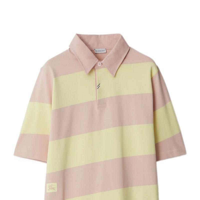 Burberry Striped Short Sleeved Polo Shirt Women's 80832081