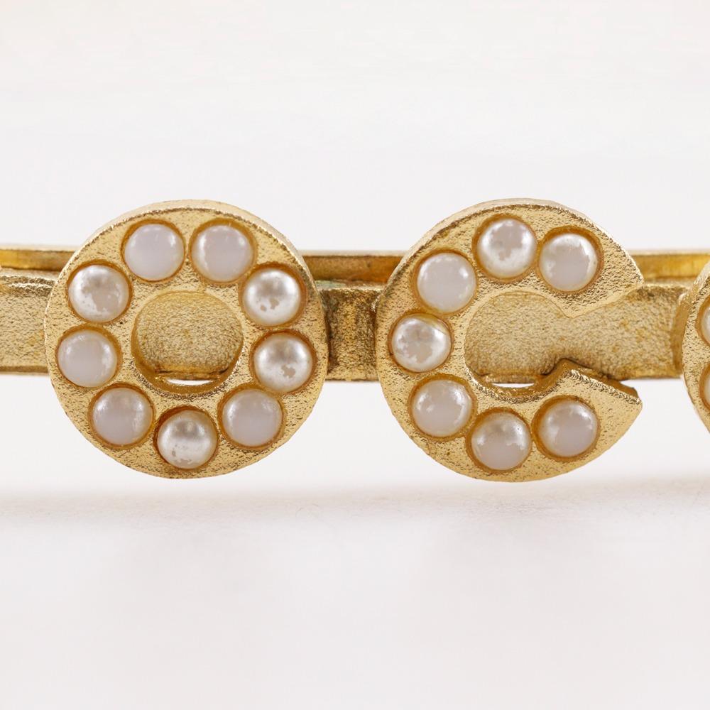 CHANEL COCO headband Other accessories 01A Plated Gold/Fake pearl Women Used