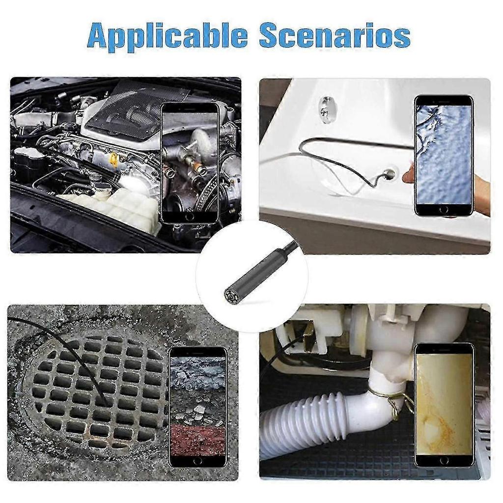 Usb Endoscope 3 In 1 Borescope 5.5mm Ultra Thin Waterproof Inspection Snake Camera Less