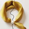 Thin Pearl Necklace with Magnetic Clasp, Lazy-style Silk Scarf, Women's Pendant Scarf, Collarbone Chain