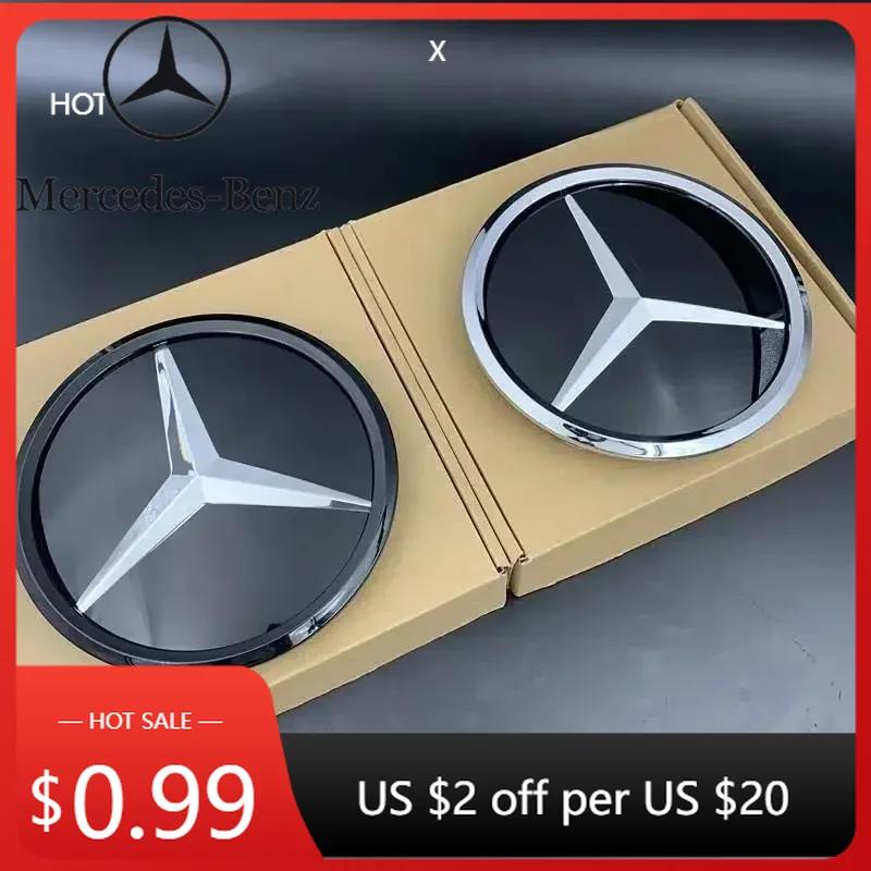 Car Sticker 1Pc Car Front Grille Star Logo Badge Mirror Bottom 3D ABS Logo for Mercedes-Benz W205 W176 W212 W218 C117 CLA GLA CL