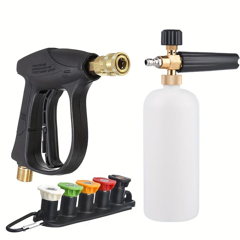 

4350 PSI High Pressure Water Gun - Pistol Grip with Quick Connect Nozzles & 1/4 Adapters for Car/Garden Cleaning
