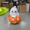 Vintage Halloween Kürbis Figur Ornamente, Harzdeko mit niedlichen Geistern auf Kürbissen, Gruselige Heimdeko für den Innen- und Außenbereich