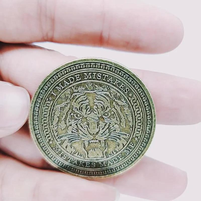 Mysterious Retro Collectibles Crafts Gifts Tiger Coin Commemorative Coin Purses Holder Metal