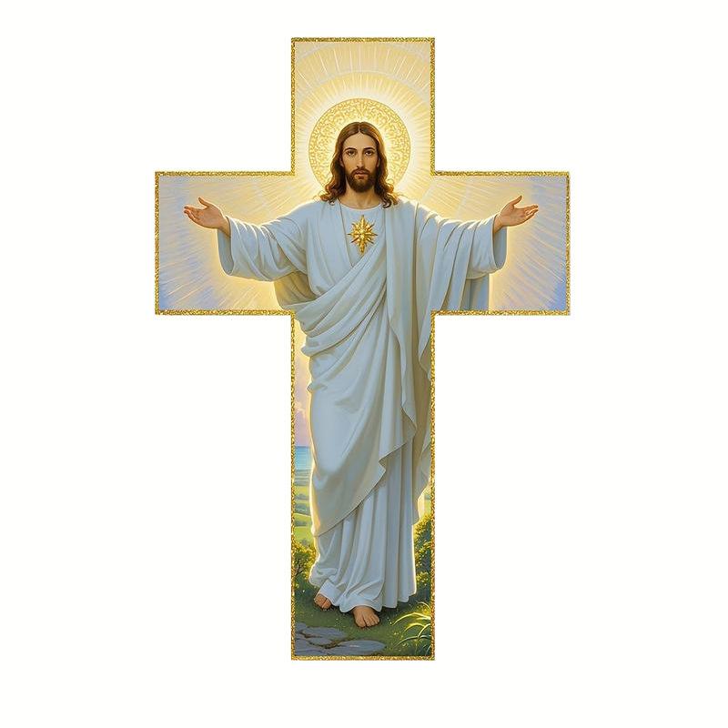 1Pcs Cross Sign Wall Art Decoration Easter Thanksgiving Wall Hanging Decoration,Office Living Room Wall Decor Room Decor