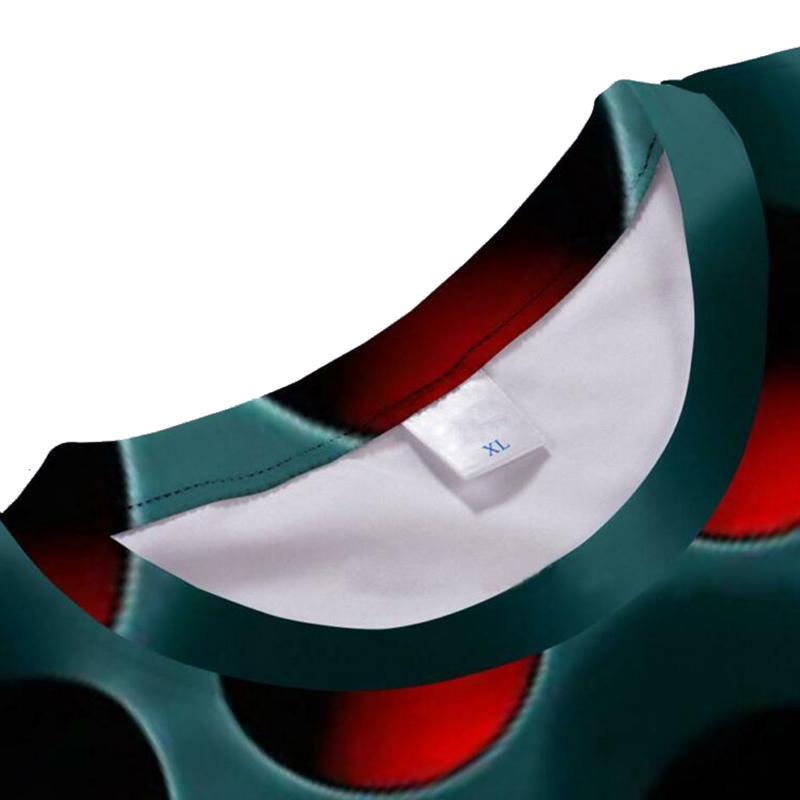 3d Honeycomb Hypnosis Tshirt Men Women Kids Colorful Print Short Sleeve Top Tee