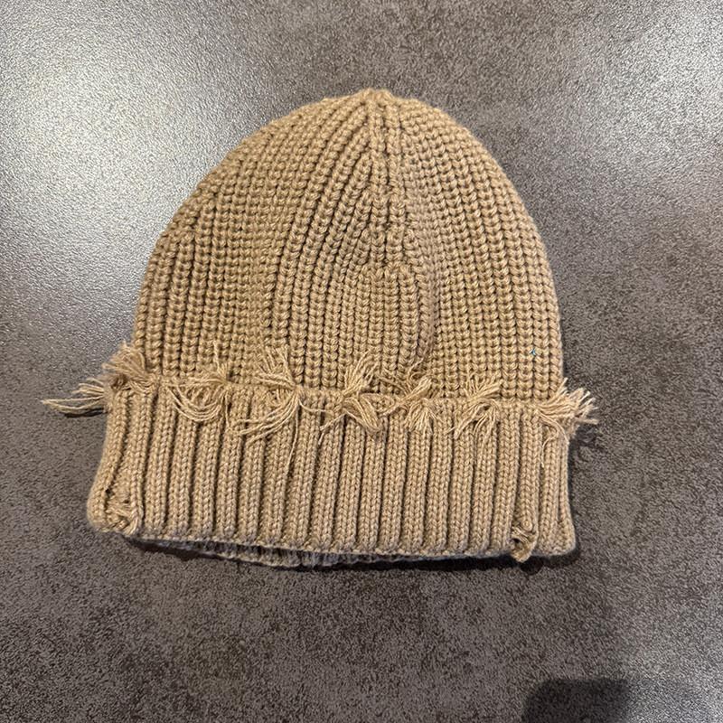 Knitted Color Solid Cap Winter Street Style Warm Beanie Hat For Casual Wear