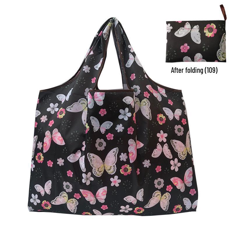 Foldable Tote Bag for Groceries - Large Capacity, Southeast Asian Print
