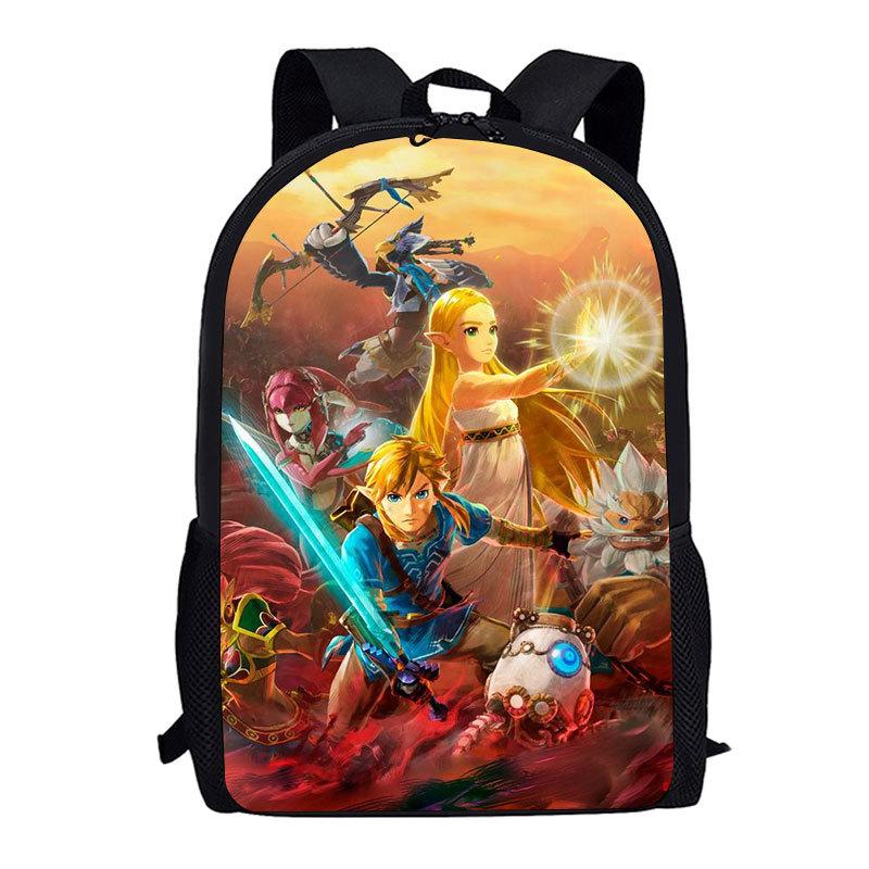 Legend Of Zelda Backpack Breath Of The Wild Game Student School Bag 3D Printed Backpack Cartoon