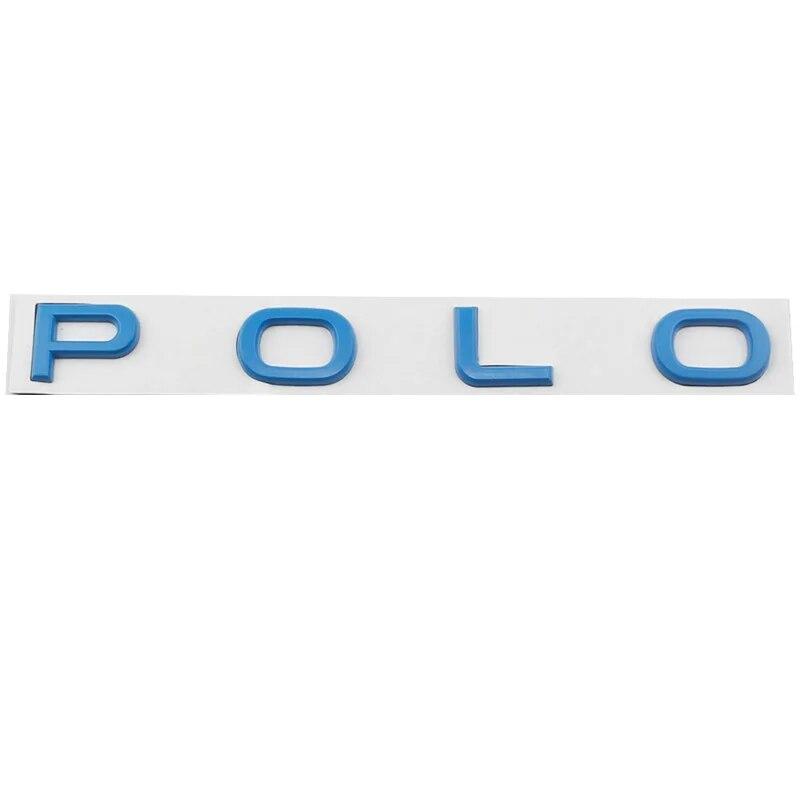 Металлический багажник автомобиля с буквами, логотип, эмблема, наклейка, наклейка для VW Volkswagen Polo 6R 6N 6N1 6N2 6C 9N 9N3 6 7 8 MK6 MK8, аксессуары синий